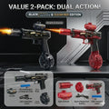 AutoBlast LED Electric Water Pistol [Twin Pack] – High Capacity Automatic Slide Rechargeable Squirt Gun