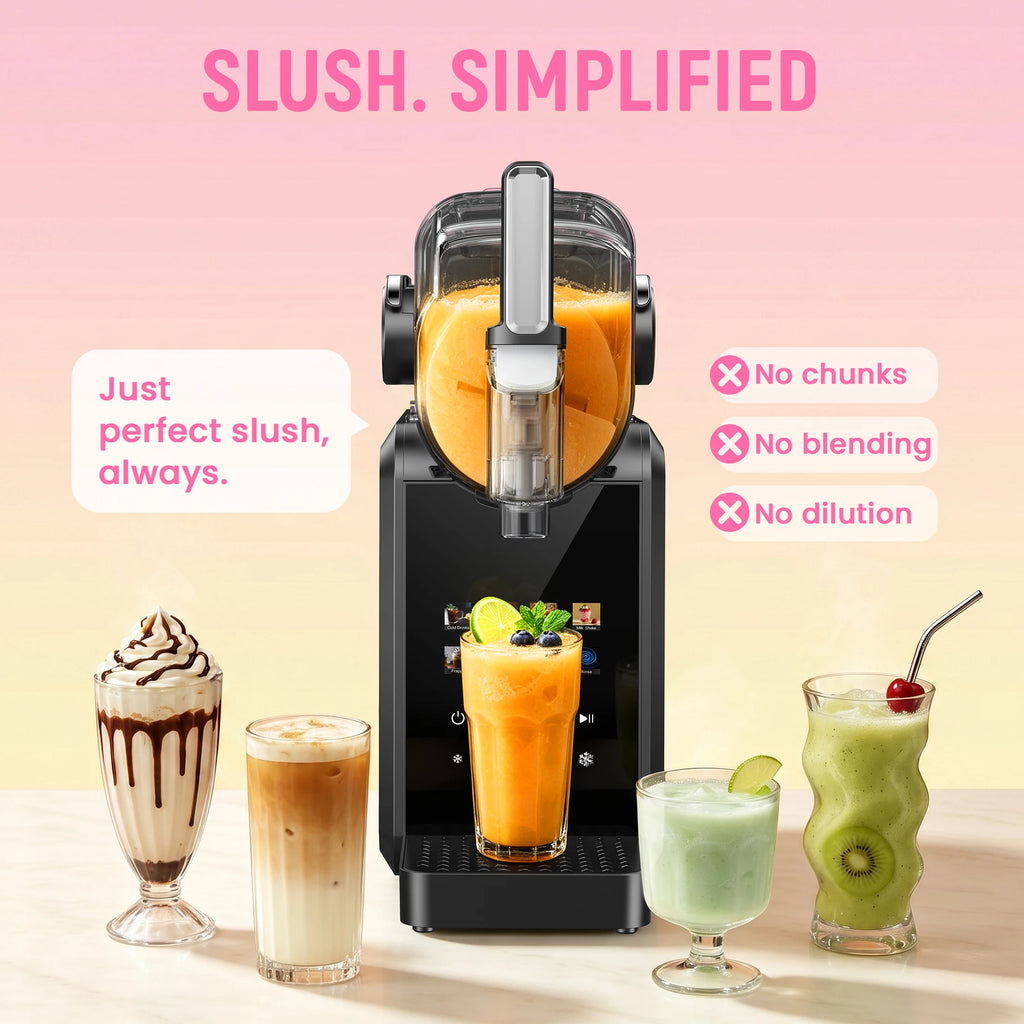 2-in-1 Slushie Machine & 90 oz Frozen Drink Maker with LED Display and Auto-Clean