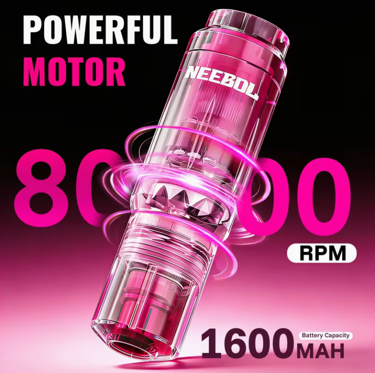 Neebol Wireless Tattoo Kit for Beginners | A10 Rotary Tattoo Pen Machine with 67M Power Supply & 20 Cartridge Needles