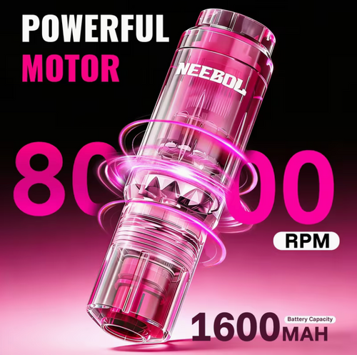 Neebol Wireless Tattoo Kit for Beginners | A10 Rotary Tattoo Pen Machine with 67M Power Supply & 20 Cartridge Needles