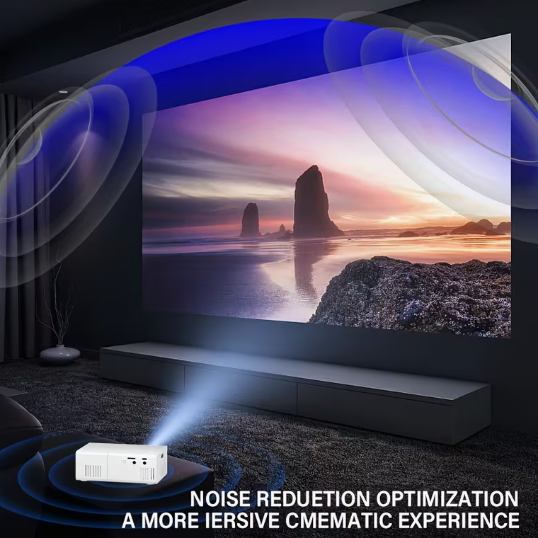 Portable 1080P Mini Projector – HDMI, USB & Smartphone Compatible, Home Theater Movie Projector