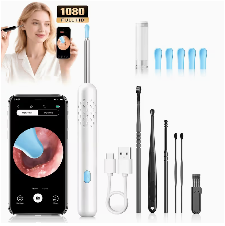 Wireless Ear Wax Removal Tool with 1080P HD Camera & 8-Piece Set