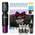 Neebol Wireless Tattoo Kit for Beginners | A10 Rotary Tattoo Pen Machine with 67M Power Supply & 20 Cartridge Needles